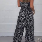 Trendy Women's Leopard Print Loose Jumpsuit – Comfortable & Fashionable