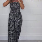 Trendy Women's Leopard Print Loose Jumpsuit – Comfortable & Fashionable