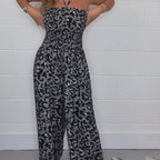 Trendy Women's Leopard Print Loose Jumpsuit – Comfortable & Fashionable