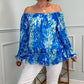 👗Off-Shoulder Printed Top for Women – Elegant Fit & Breathable Fabric