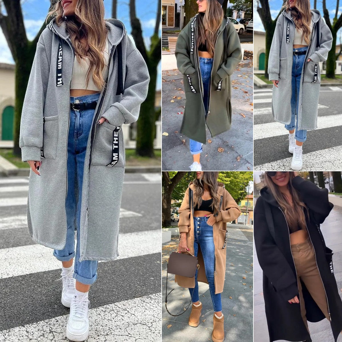 🧥Women's Hooded Long Sweatshirt – Cozy Layers for Cool Days