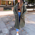 🧥Women's Hooded Long Sweatshirt – Cozy Layers for Cool Days