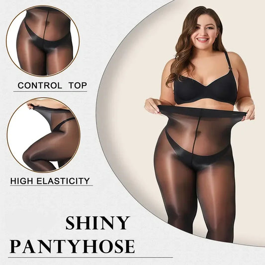 👠Shiny Sheer Pantyhose for Women – Breathable Fabric & Shimmer Finish