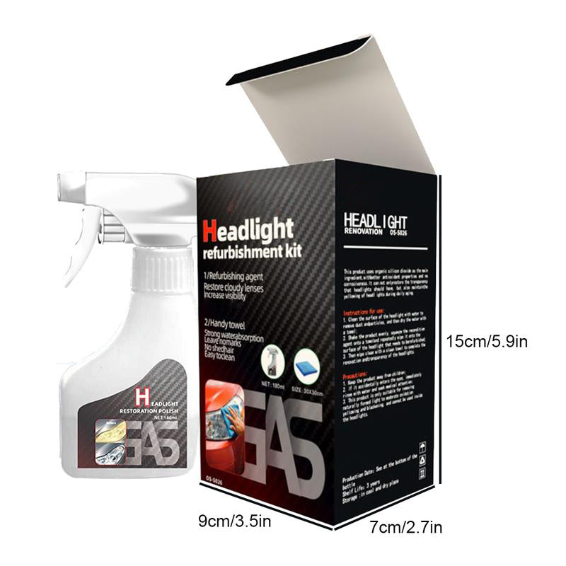 💡✨Automotive Headlamp Refurbisher & Crystallization Coating Agent Kit – Restore Clarity & Shine