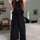 👩‍💼Women’s Pleated Top & Wide-Leg Pants Set – Perfect for Office & Casual Occasions🌟