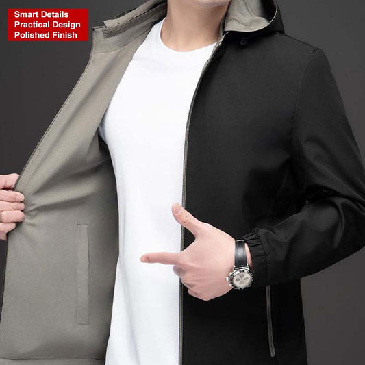 Men's Lightweight Casual Zip-Up Jacket - All-Season Layering, Lightweight for Casual Daily Use 🔄