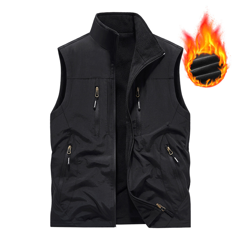👕 Oversized Men's Sleeveless Vest Jacket – Roomy Fit, Functional Pockets, Trendy Street Style ✨