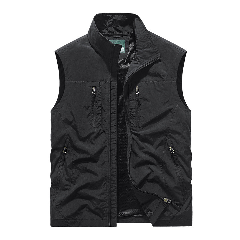 👕 Oversized Men's Sleeveless Vest Jacket – Roomy Fit, Functional Pockets, Trendy Street Style ✨