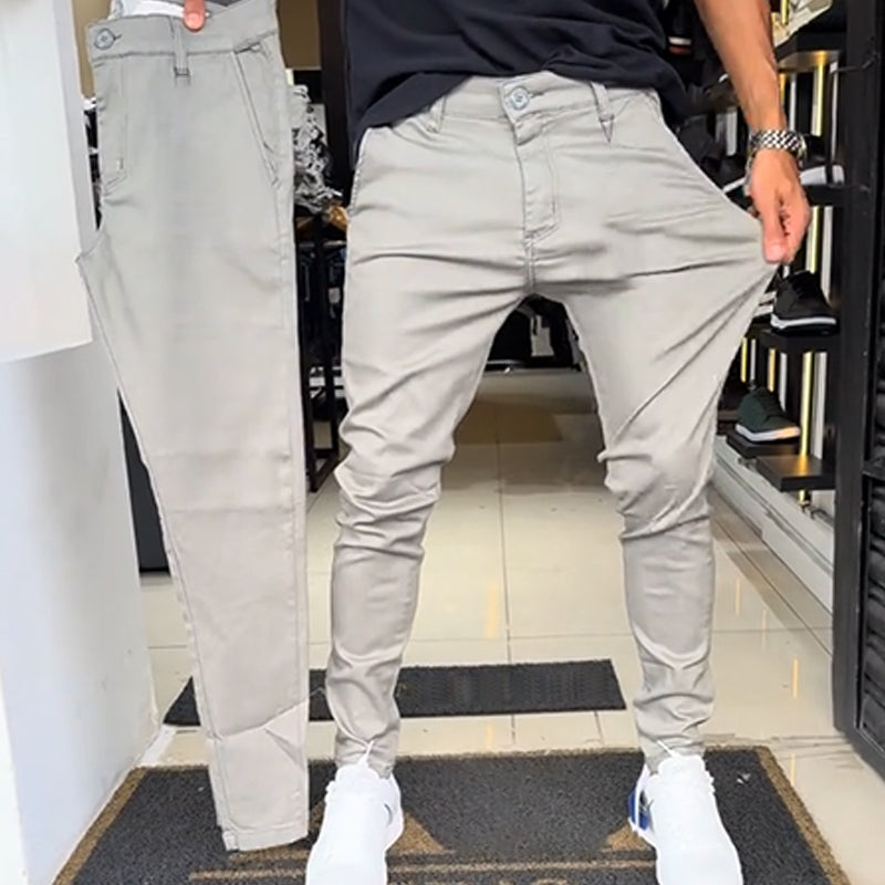 Men’s Slim-Fit Casual Solid Pants – Sleek Solid Tones, Slim Silhouette, Ideal for Easy Pairing 👔