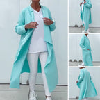 🌟 Women's Long Sleeve Open Front Cardigan – Irregular Drape Design, Casual Loose Layering Essential 👗