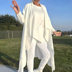 🌟 Women's Long Sleeve Open Front Cardigan – Irregular Drape Design, Casual Loose Layering Essential 👗