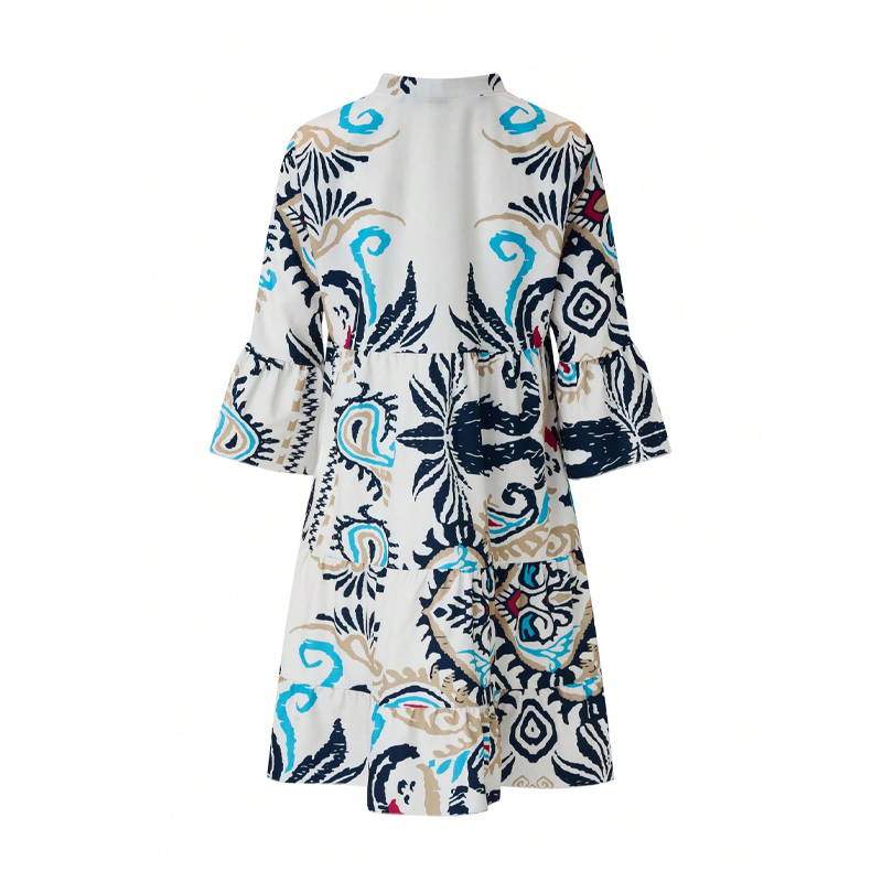 Women's Elegant Printed Loose Flowy Dress 🌺 – Boho Beach Vacay & Casual Daily Vibe
