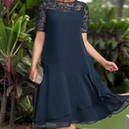 Women's Layered Mesh A-Line Midi Dress 💫 – Ruffled Mesh Layers + A-Line Silhouette, Stylish for Daily Wear 🛍️