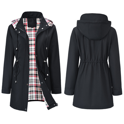 Women Waterproof Long Hooded Trench Coat 👯 – Slim Fit, Elegant Trench Style for Office & Weekend Dates ✨