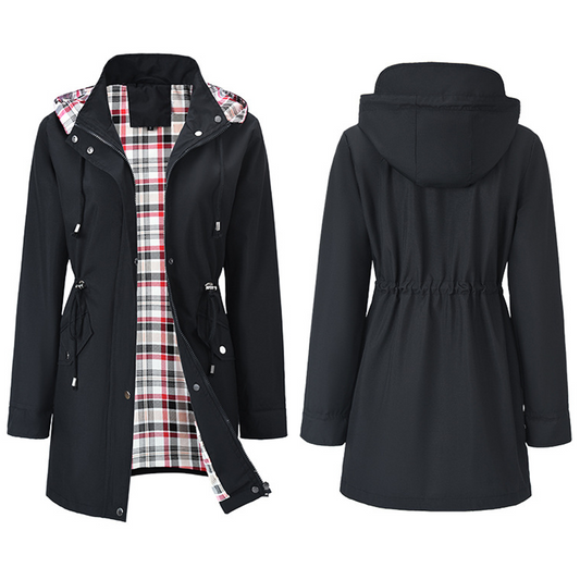 Women Waterproof Long Hooded Trench Coat 👯 – Slim Fit, Elegant Trench Style for Office & Weekend Dates ✨
