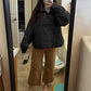 Women's Winter Warm Loose Hoodie Coat ✨ – Contrast Drawstring + Hoodie Style, Stylish for Dates & Shopping 🛍️