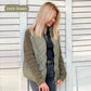 Women's Knit Patchwork Puffy Jacket ✨ – Unique Knit Panels + Puffy Silhouette, Stylish for Café Dates & Street Shoots 🛍️