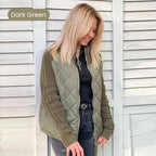 Women's Knit Patchwork Puffy Jacket ✨ – Unique Knit Panels + Puffy Silhouette, Stylish for Café Dates & Street Shoots 🛍️