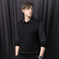 Men's Lapel Faux Two-Piece Knitted Shirt 👔🧶✨ – Casual Comfy Knit Top, Great for Daily Wear & Office Outfits