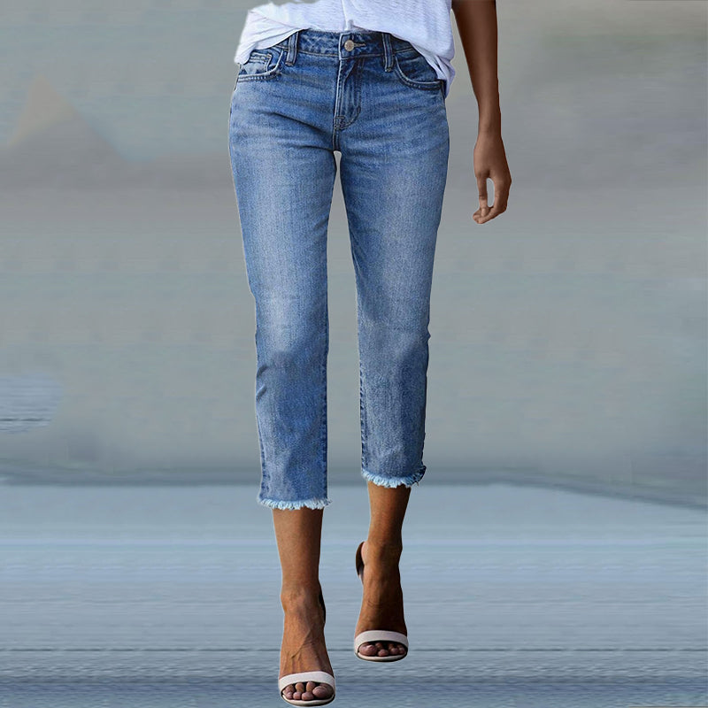 Women’s Timeless High-Waist Jeans 👖💼 – Skin-Friendly Wrinkle-Resistant Fabric, Slimming Fit & Long-Leg Effect, Elegant for Office & Daily