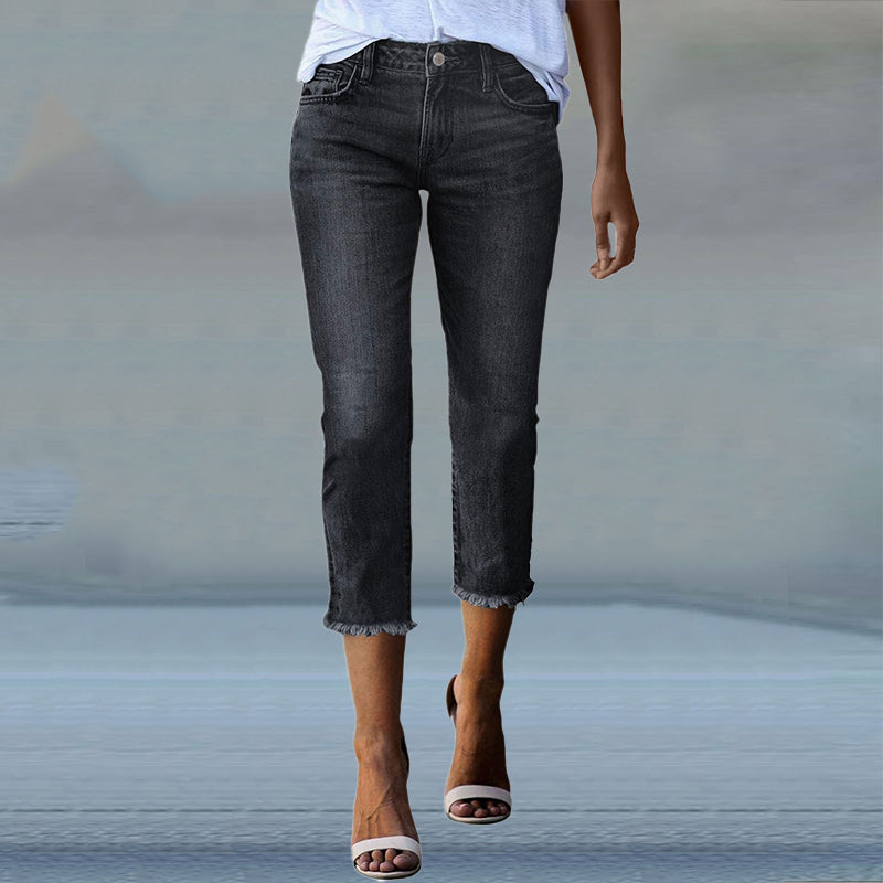 Women’s Timeless High-Waist Jeans 👖💼 – Skin-Friendly Wrinkle-Resistant Fabric, Slimming Fit & Long-Leg Effect, Elegant for Office & Daily