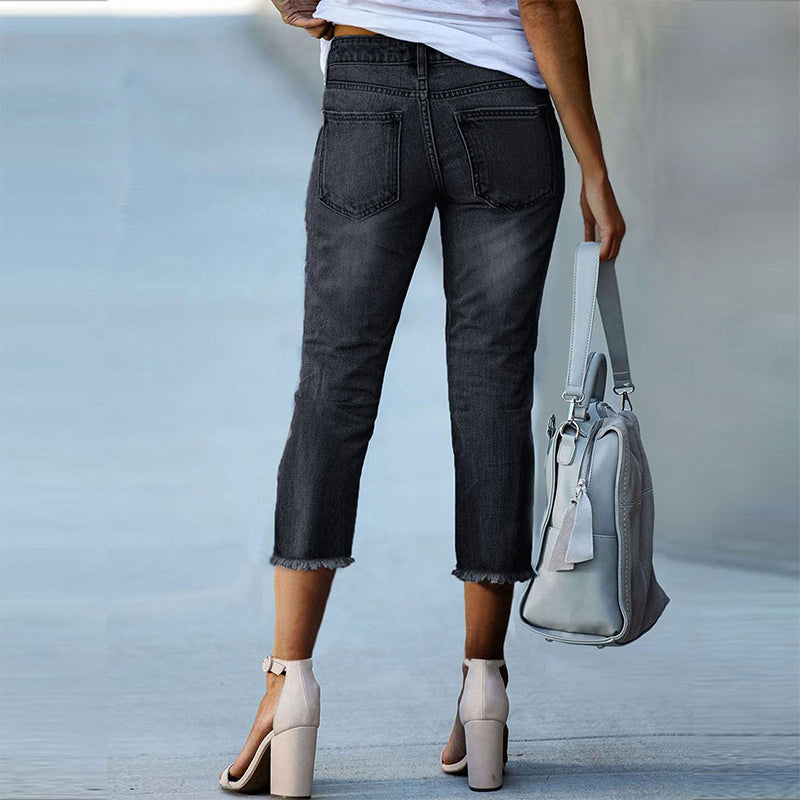 Women’s Timeless High-Waist Jeans 👖💼 – Skin-Friendly Wrinkle-Resistant Fabric, Slimming Fit & Long-Leg Effect, Elegant for Office & Daily
