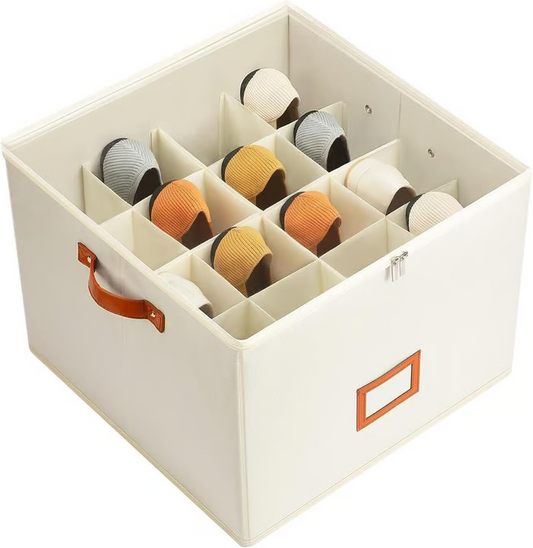 Fabric Shoe Organizer Storage Box 👟📦 – Space-Saving for Neat Footwear Organization ✨