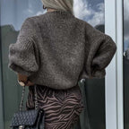 Women's Solid Round-Neck Knit Sweater 🧶✨ – Soft Cozy Knit, Timeless Style for Autumn/Winter, Perfect for Casual & Layered Looks