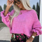 Women's Solid Round-Neck Knit Sweater 🧶✨ – Soft Cozy Knit, Timeless Style for Autumn/Winter, Perfect for Casual & Layered Looks