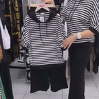 Women's Striped Top & Solid Pants Set ✨🩱 – Chic Striped-Solid Combo, Soft Fabric, Perfect for Casual Hangouts & Weekends