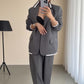 Women's Long Sleeve Blazer & Wide Leg Pant 2-Piece Set ✨👗 – Flattering Long Sleeve Blazer, Wide Leg Pants, Trendy 2-Piece for Chic Looks