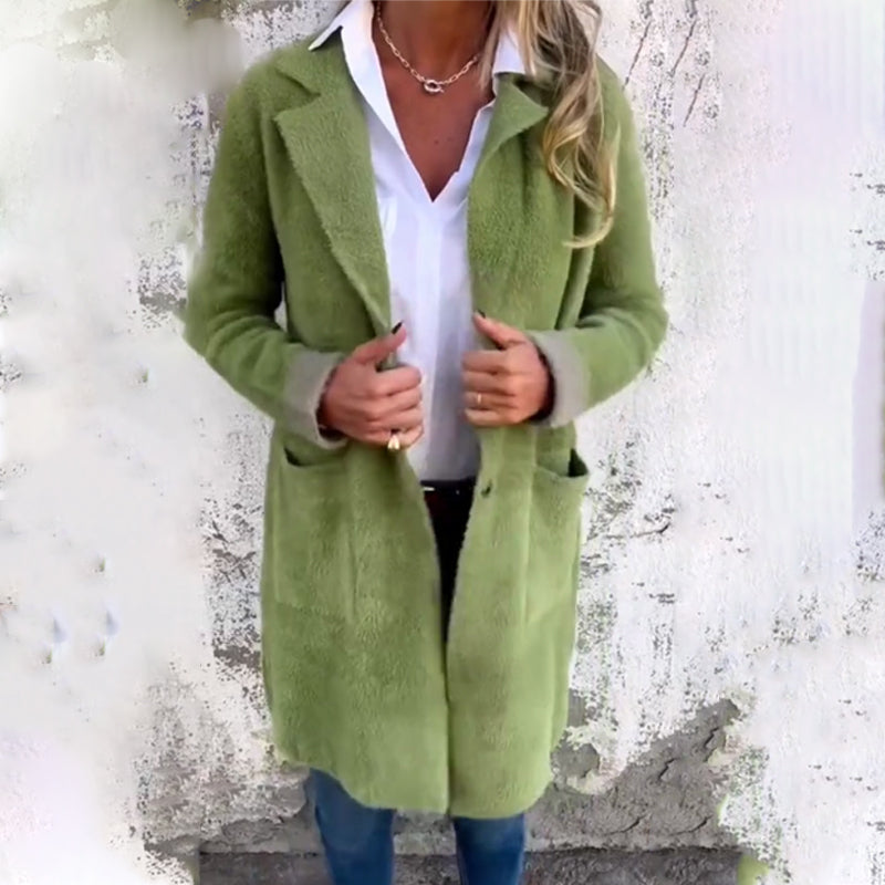 Women's Classic Mid-Length Elegant Coat 🧥✨ – Timeless Style, Flattering for Autumn/Winter, Perfect for Office & Date Nights