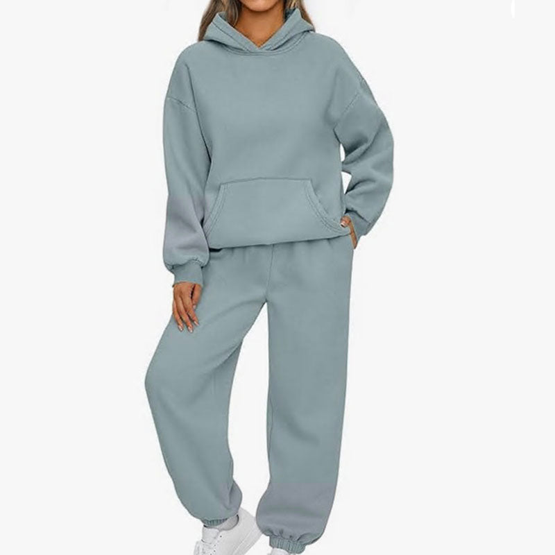 Casual Hooded 2-Piece Set 👕👖 – Soft Fabric, Easy-Match for Daily/Home