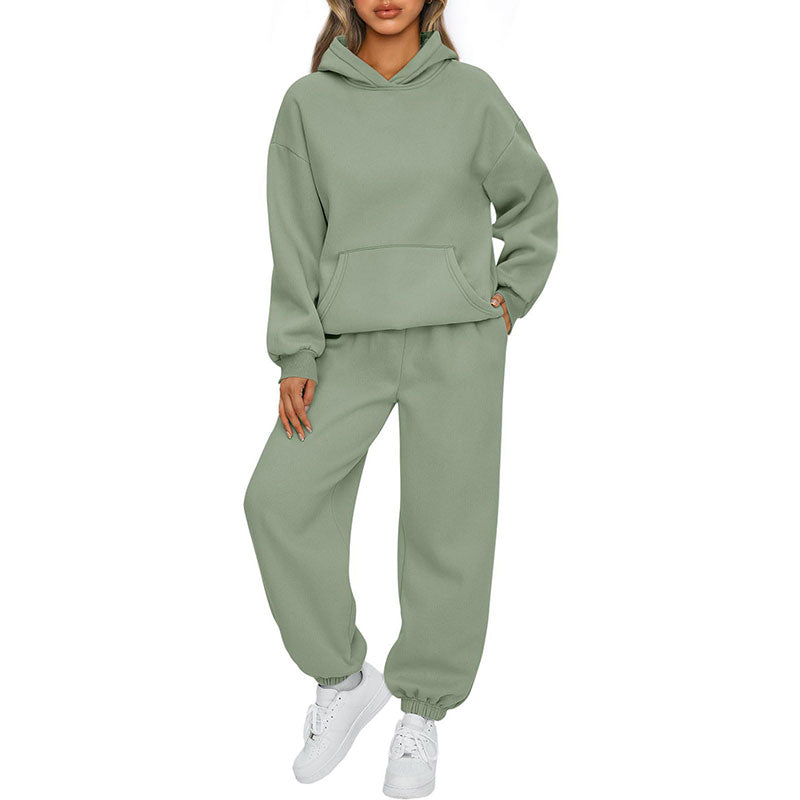Casual Hooded 2-Piece Set 👕👖 – Soft Fabric, Easy-Match for Daily/Home