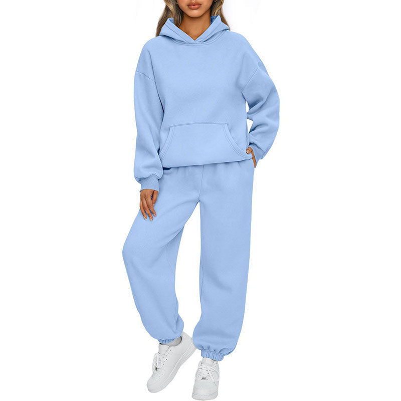 Casual Hooded 2-Piece Set 👕👖 – Soft Fabric, Easy-Match for Daily/Home