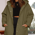 ❄️ Women's Winter Hooded Quilted Jacket – Sherpa Warmth, Frosty/Holiday Ready! Last Stock ⚡