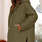 ❄️ Women's Winter Hooded Quilted Jacket – Sherpa Warmth, Frosty/Holiday Ready! Last Stock ⚡