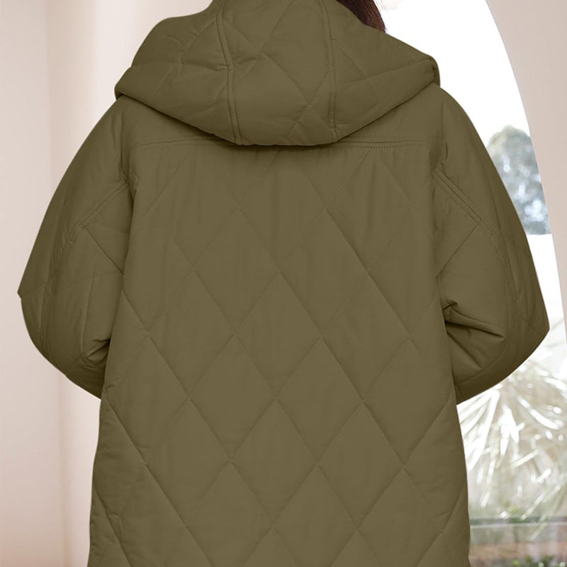 ❄️ Women's Winter Hooded Quilted Jacket – Sherpa Warmth, Frosty/Holiday Ready! Last Stock ⚡