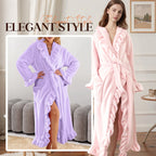 Soft Fluffy Bathrobe 🧖♀️ – Skin-Friendly Fabric, Cozy Warmth for Post-Shower