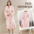 Soft Fluffy Bathrobe 🧖♀️ – Skin-Friendly Fabric, Cozy Warmth for Post-Shower