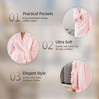 Soft Fluffy Bathrobe 🧖♀️ – Skin-Friendly Fabric, Cozy Warmth for Post-Shower