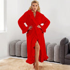 Soft Fluffy Bathrobe 🧖♀️ – Skin-Friendly Fabric, Cozy Warmth for Post-Shower