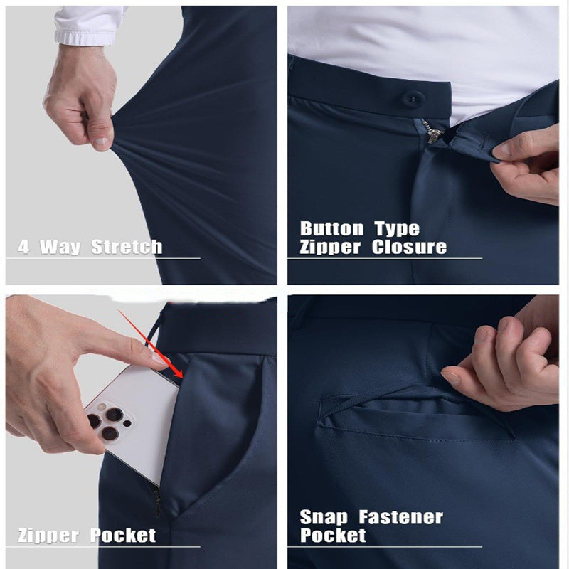 Men's Stretchy Slim Fit Joggers 👖 – 4-Way Stretch Fabric, Tapered Leg for Gym & Daily Casual