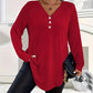 Women's Buttoned V-Neck Top 👚 – Soft Fabric, Versatile for Daily/Casual