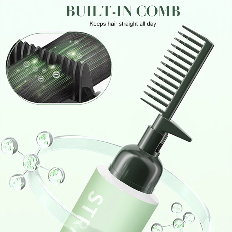 Hair Straightening & Softening Cream with Built-In Comb