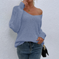 Women's Graceful Loose V-Neck Knit Pullover ✨ – Soft Fabric, Effortless Style for Daily/Office