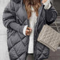 Women’s Fashion Mid-length Parka 🧥✨ – Winter Knit Sleeve Patchwork, Flattering Fit for Cold Days