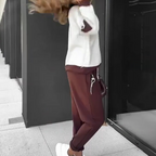 🌈 Color-Block Pullover Hoodie & Jogger Set – Cloud-Soft Athleisure for Daily Wear & Lounging 🛋️