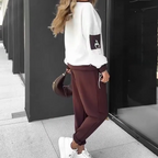 🌈 Color-Block Pullover Hoodie & Jogger Set – Cloud-Soft Athleisure for Daily Wear & Lounging 🛋️