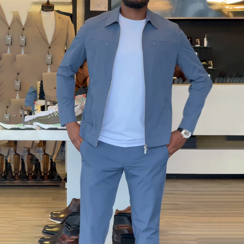 Men's Casual Top & Pants 2-Piece Set 👕👖 – Stylish for Daily Wear & Outings